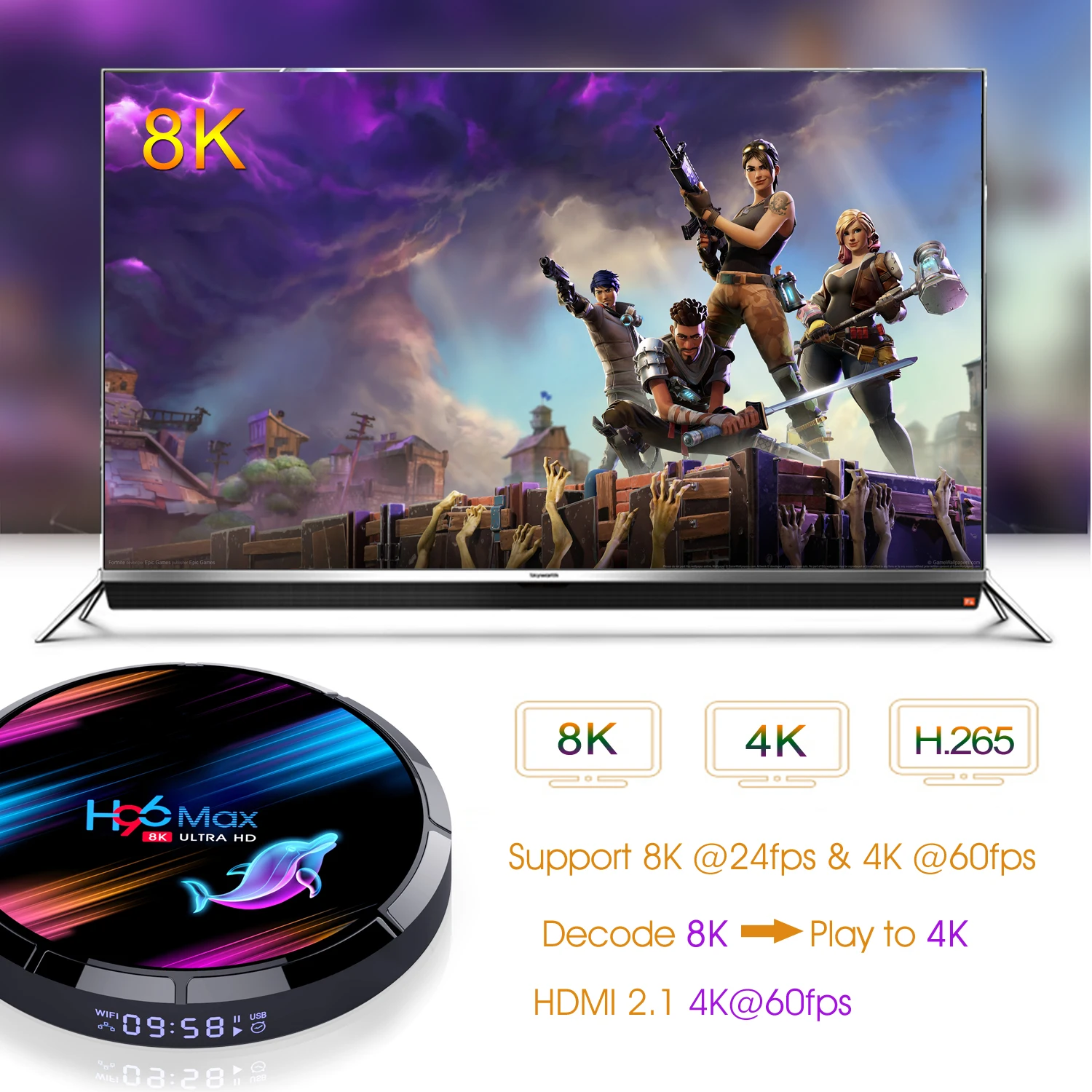 H96 Max X3 Amlogic S905X3 Android ТВ коробка 4G 128G Android 9,0 Смарт ТВ Box IPTV Set-Top Box 4K BT4.0 двухъядерный процессор Wi-Fi Media Player