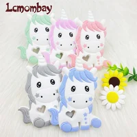 1PCS Unicorn Silicone Baby teether Cartoon Animal DIY Pacifier Dummy Sensory Jewelry Gift Toy Accessories beads 1