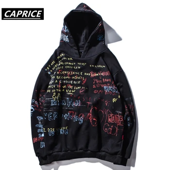 

Harajuku Graffiti Hoodie Sweatshirt Mens Hip Hop Pullover Hoodies Streetwear Casual Fashion Clothes Hipster Autumn 2019 tops