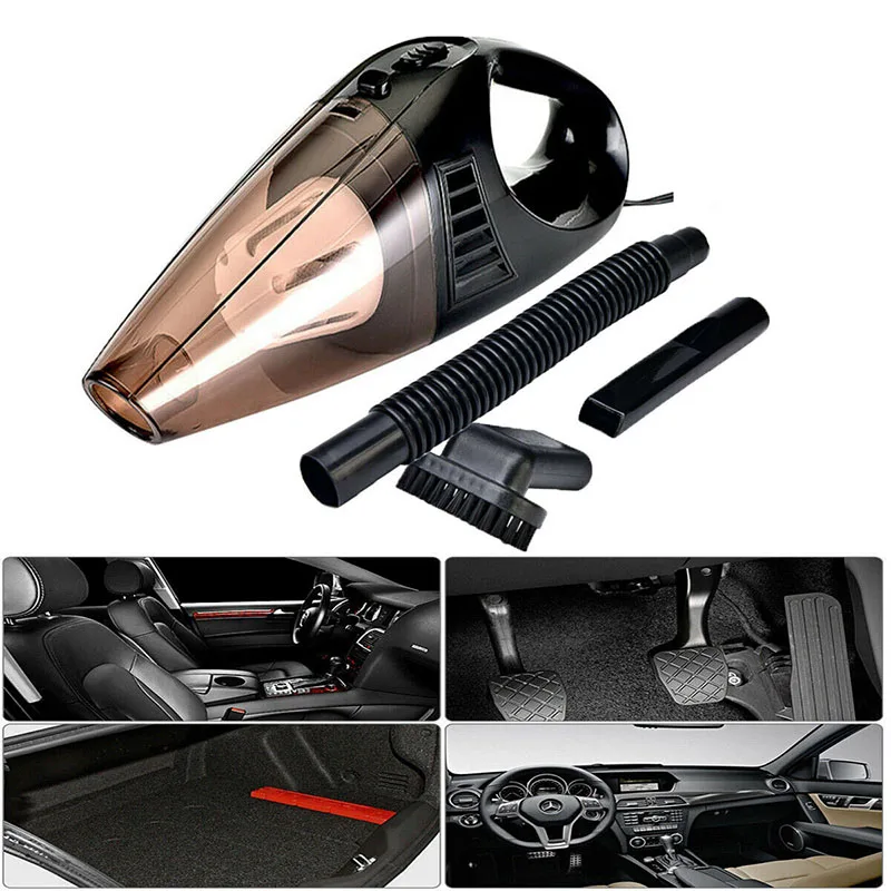 

12V 3800Pa suction Strong Power Car Vacuum Cleaner with sucker/brush/long suction nozzle Mini Car Vacuum Sweeper Dust Collector