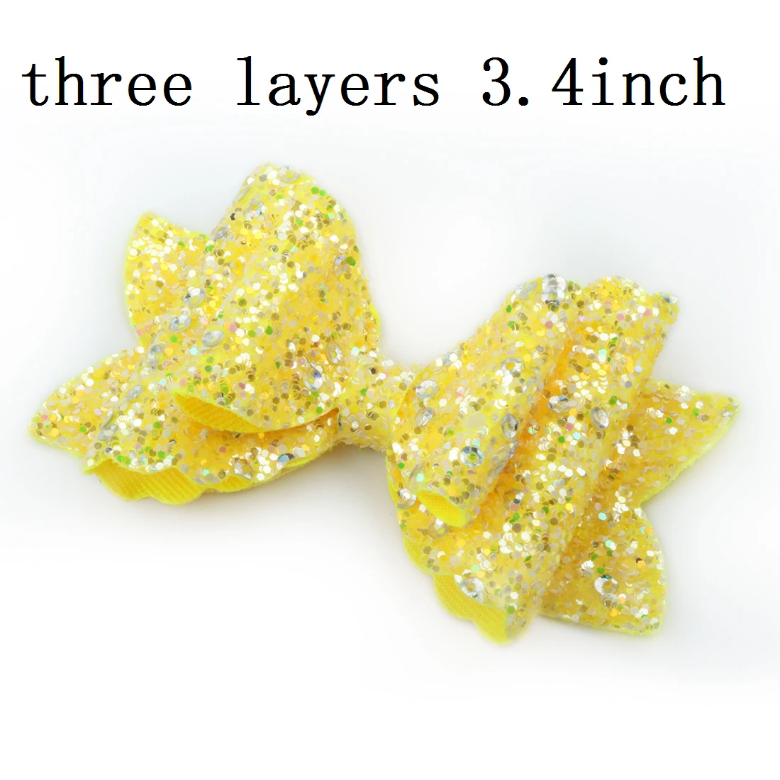 three layers-9 1 шт., заколки для волос для девочек, бант-заколка для волос, заколки для волос, блестящие заколки для волос, Блестящие Блестки, 3 дюйма, заколка для волос, трехслойный головной убор - Цвет: three layers-9