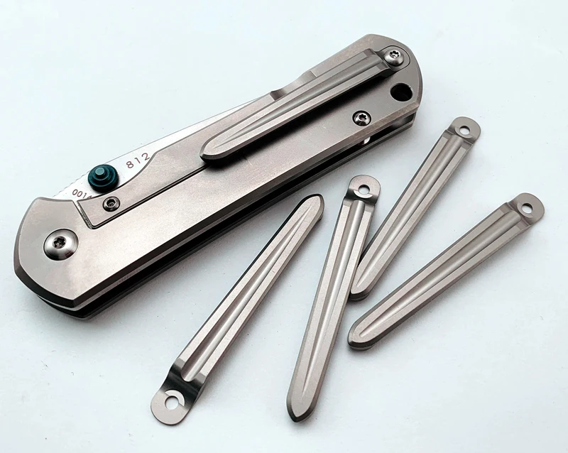 

CNC Titanium Alloy Knife Back Clip DIY Folding Knife Pocket Clip For 812 901 902 9103 9104