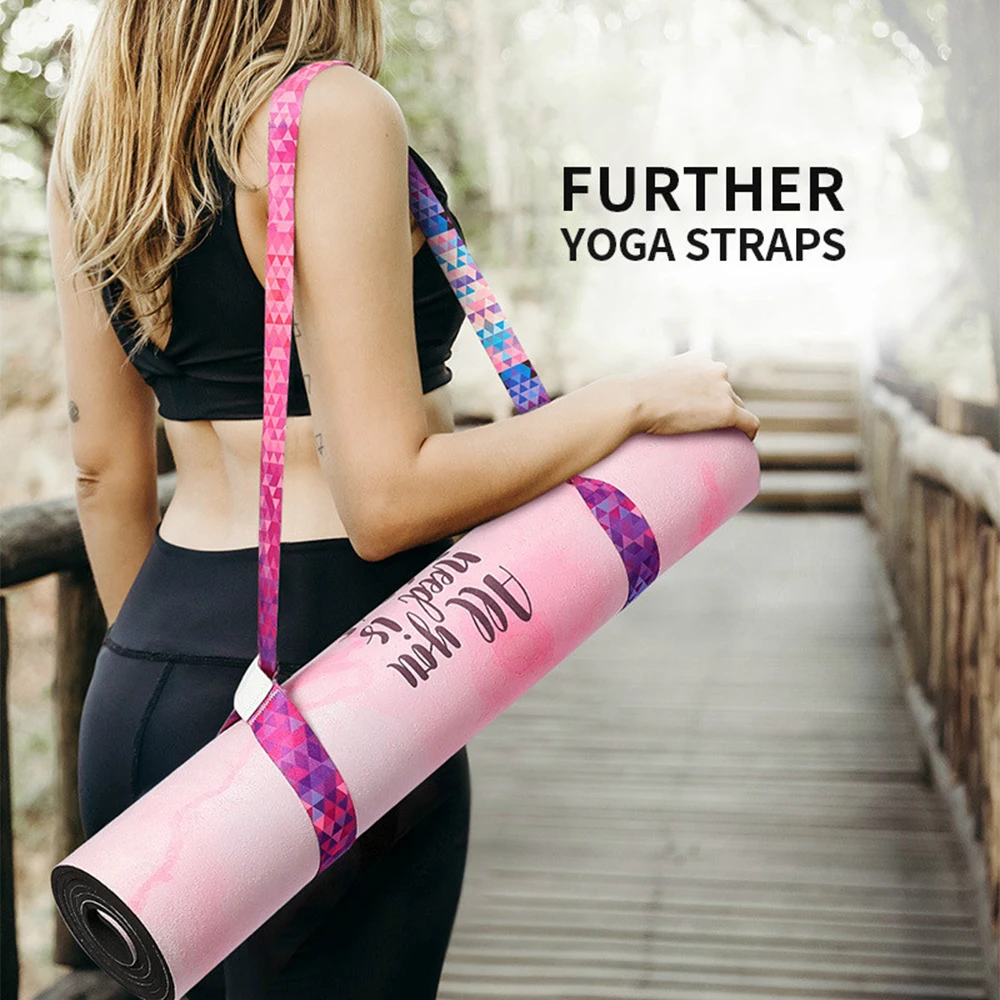 Yoga Mat Strap Belt Adjustable Sports Sling Shoulder Carry Strap Belt Exercise Stretch Fitness Equiment Elastic Yoga yoga strap