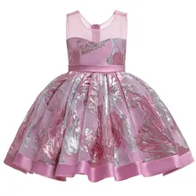 Детские платья на день рождения для девочек, свадебное платье, детская одежда, элегантное праздничное платье принцессы для девочек 3, 4, 5, 6, 7, 8, 10 лет