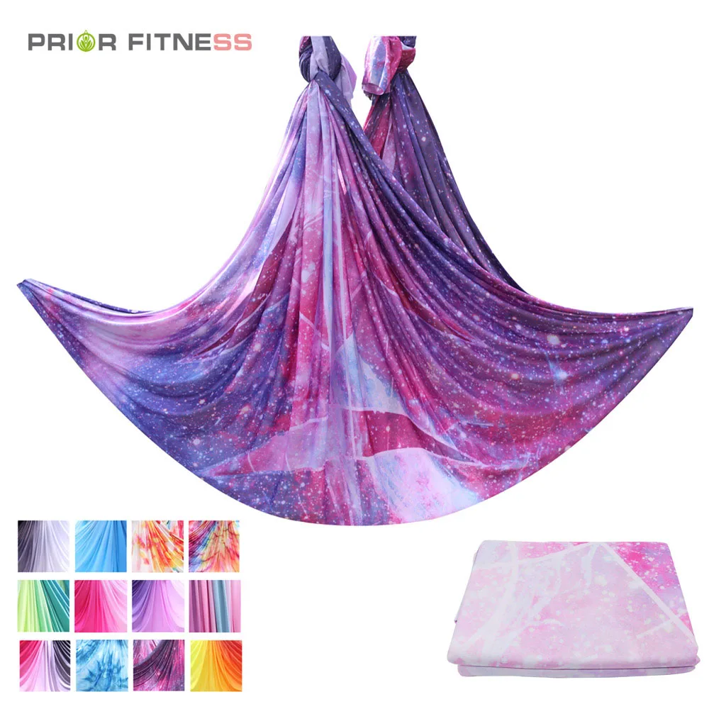 PRIOR FITNESS 10 Meter Aerial Yoga Hammock Faric High Quality Silks Low Stretch Anti Gravity Equipment | Спорт и развлечения