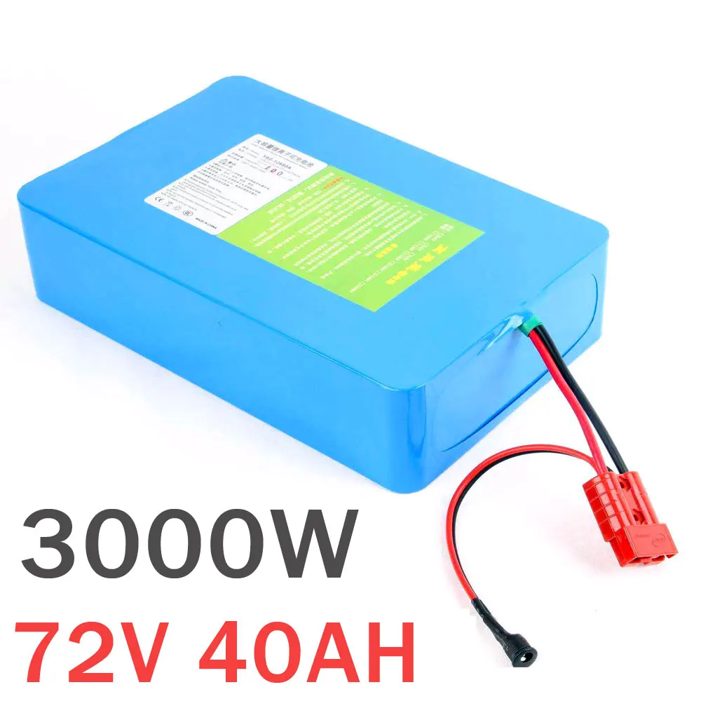 72V 40AH 3000W 72v 20AH 30AH 40AH 60AH 2000 Вт 3000 литиевая, фара для электровелосипеда в Батарея пакет 72В электрический скутер Батарея с зарядным устройством - Цвет: 72V 40AH 3000W