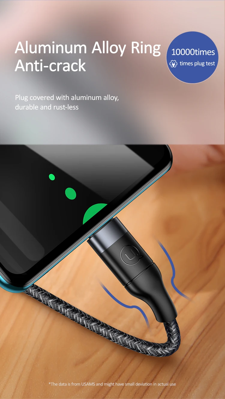 USAMS 2 в 1 для usb c к Lightning зарядный кабель для iPhone xs max xr 8 7 6 5 11 ipad pro macbook быстрое зарядное устройство pd кабель 60 Вт 3A