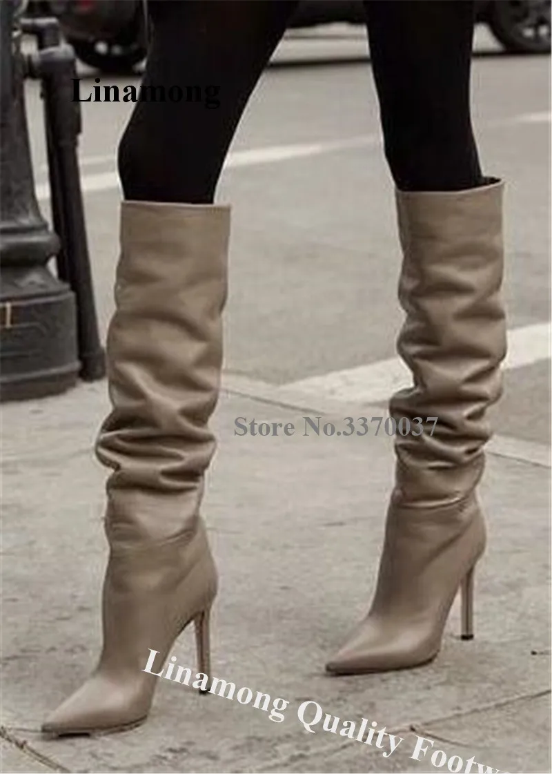 MORAZORA hot sale women knee high boots sexy thin high heel boots pointed toe autumn winter boots woman party wedding shoes