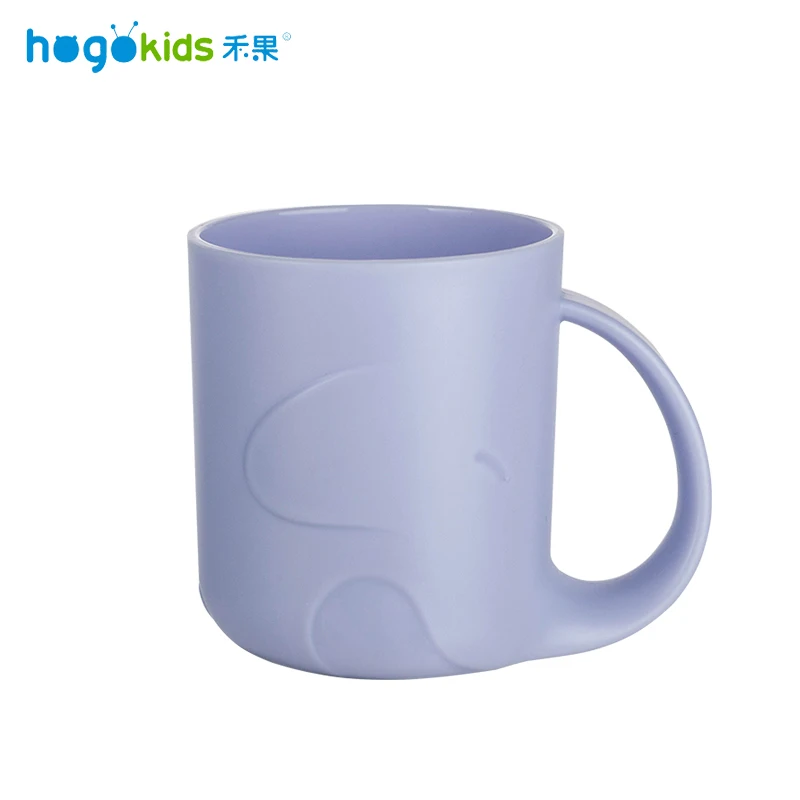 H41-141-purple Hogokids чашка 1 шт. детские чашки для обучения питанию, воды, щетка для мытья зубов, многоразовые пластиковые чашки с ручкой, кружка для завтрака, напиток - Цвет: H41-141-purple