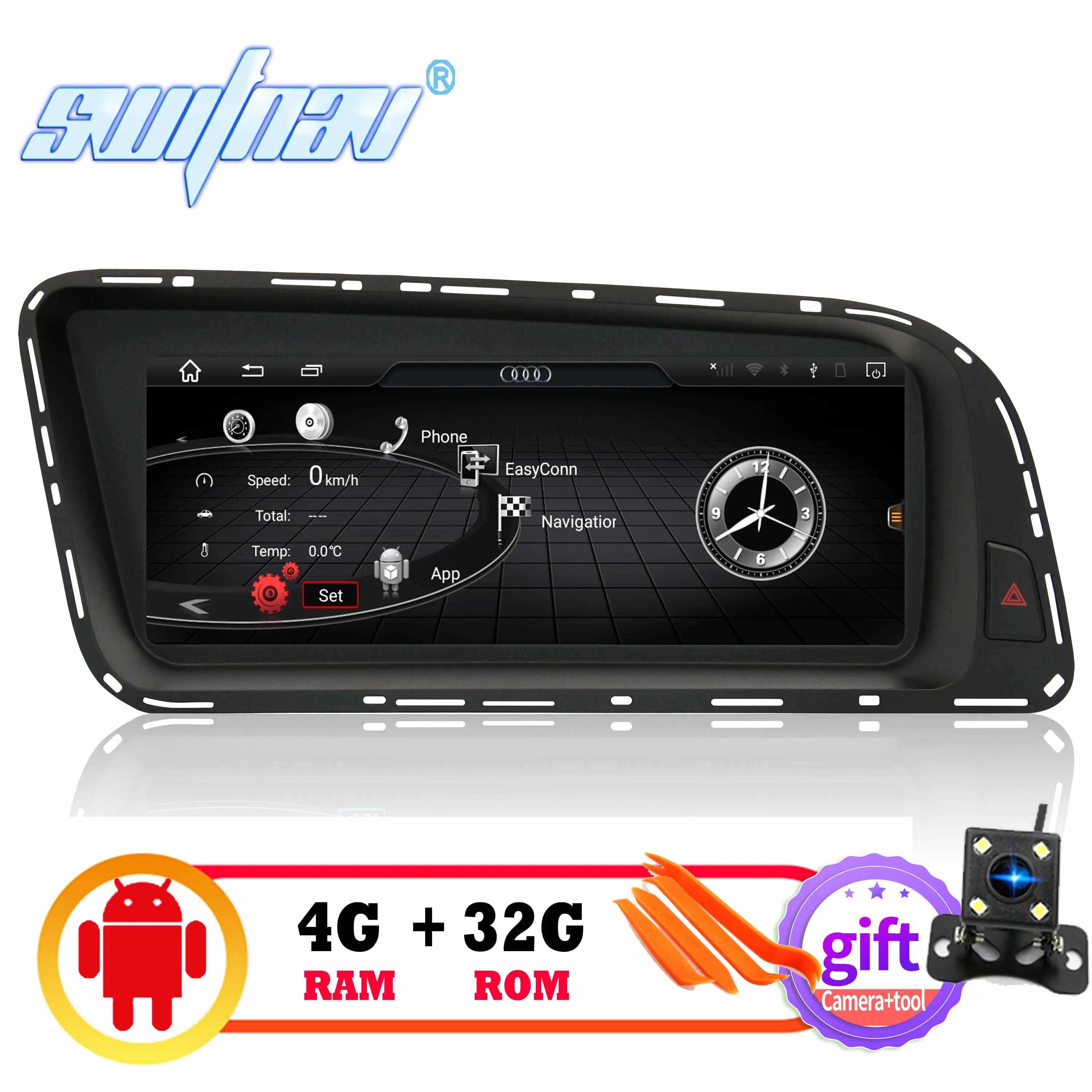 

SWITNAV 4GB+32GB Android 7.1 CAR DVD Player For Audi Q5 2010-2017 car multimedia AUTO support DVR WIFI DAB OBD