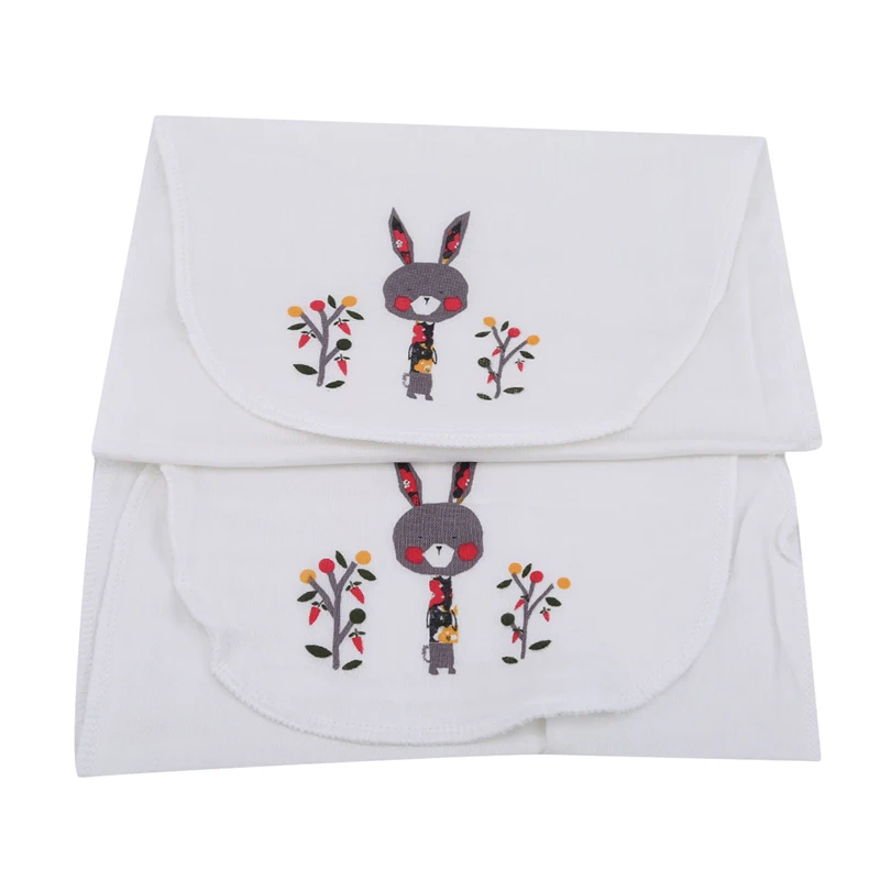 rabbit 2 шт., милое детское Впитывающее Влагу полотенце, впитывающее пот, полотенце для спины, впитывающее пот, салфетки, многоразовые, с рисунком, детское полотенце - Цвет: rabbit
