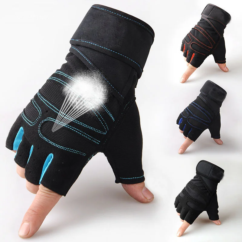 

Body Building Gym Fingerless Gloves Fitness WeightLifting Gloves For Men Women Workout Guantes Exercise Half Finger Gym Gloves