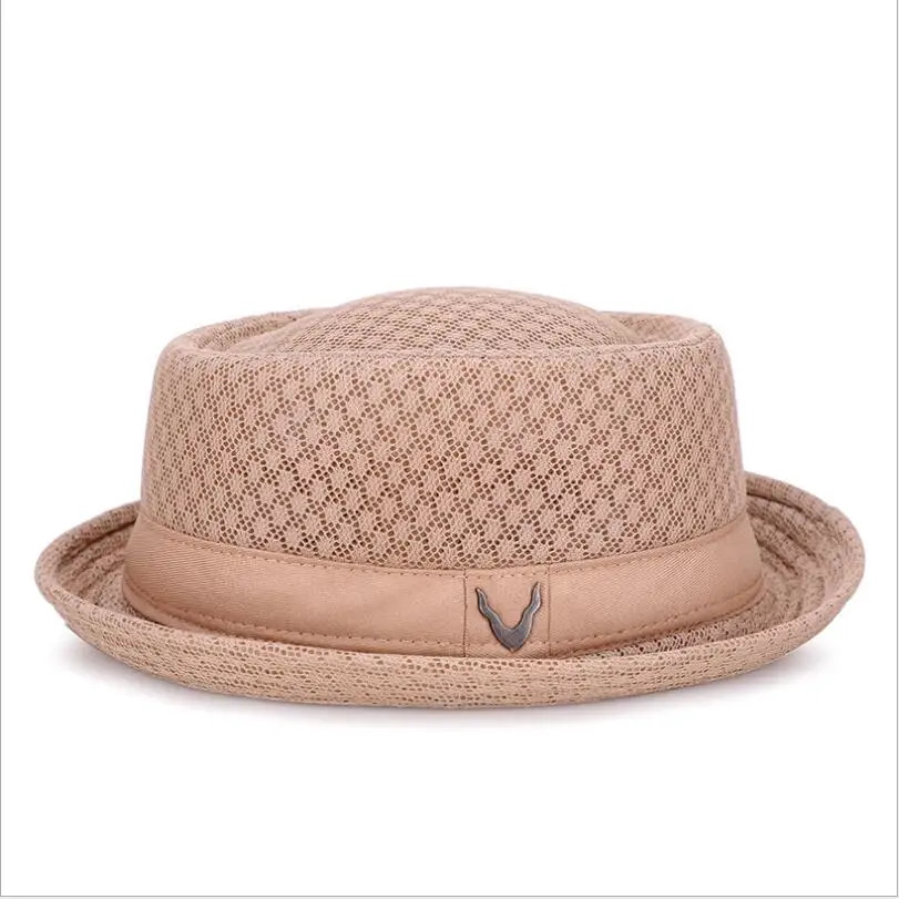 Straw Hat Breathable England Mesh Flat Retro Jazz Foldable Sun Panama Casual Party Fedora