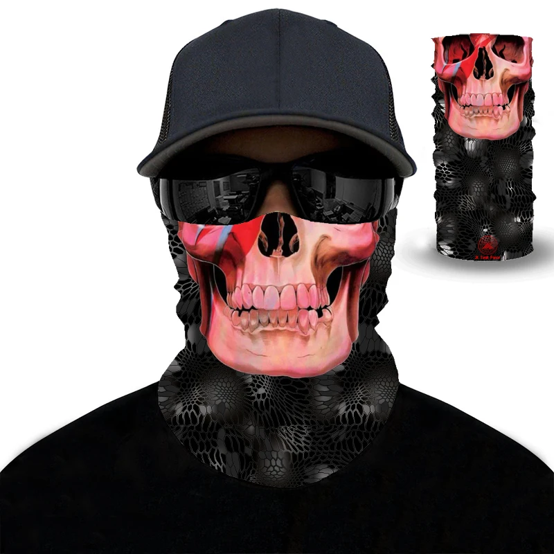 Аниме Толстовка с черепом бесшовные Балаклавы волшебный шарф бандана для