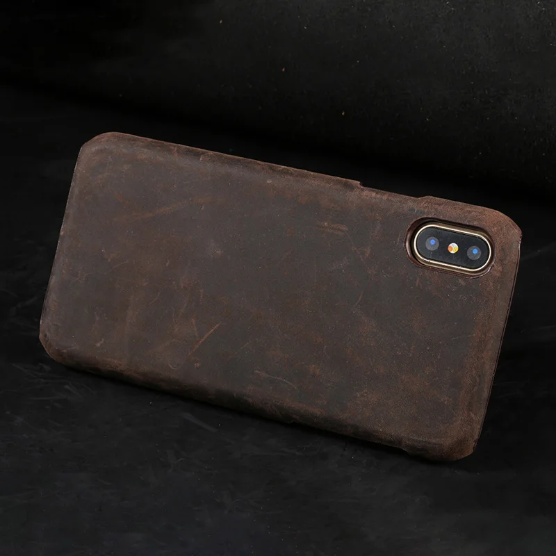 Коричневый Чехол из натуральной кожи для Xiao mi Red mi Note 8 Pro 8Pro K20 7A 4X6 5 PLus Ретро Чехол для mi 9 9T Pro 9SE 8 8 Lite A3 A2 9 Lite - Цвет: Коричневый