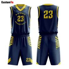 Популярная баскетбольная форма, дизайн колледжа, клубный конкурс, темно-синие баскетбольные майки