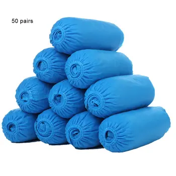 

100 Pack Shoe Covers Disposable Non Slip Durable Water Resistance Non-Woven Fabrics Boot & Shoes Cover For Construction