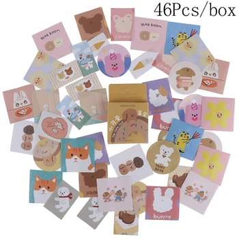 

46Pcs Label Kawaii Diary Adhesive Paper Flake Stickers Scrapbooking Stationery
