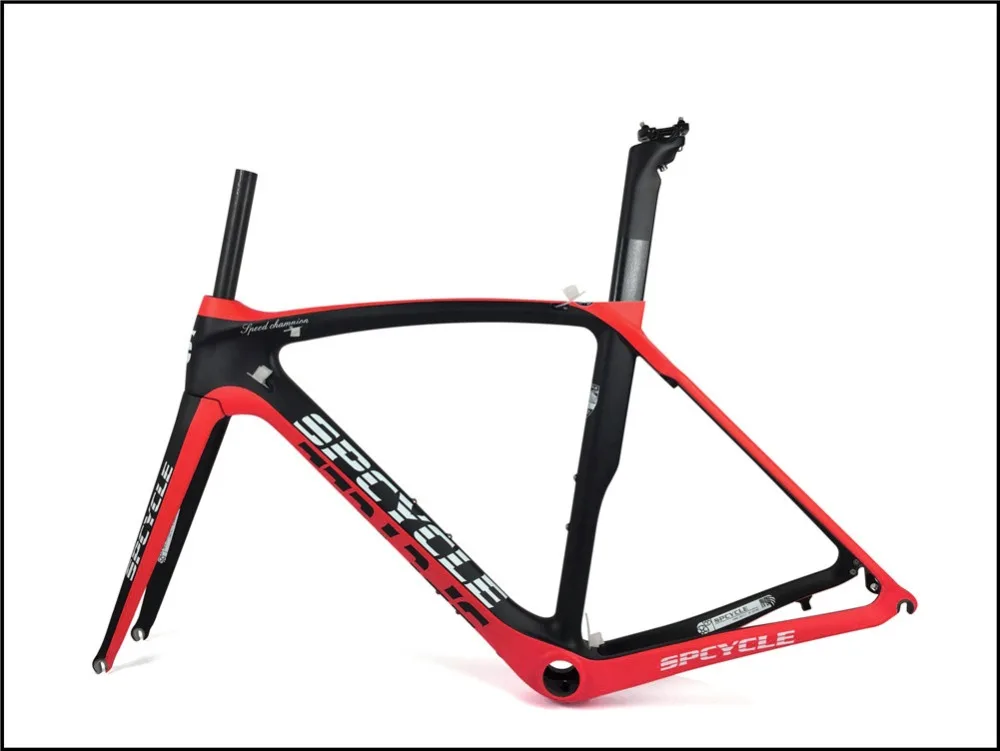 Clearance Spcycle 700C Cycling Road Carbon Bicycle Frames,China Factory OEM Full carbon Fiber Road Bike Frame+Fork+Seatpost+Headset 6