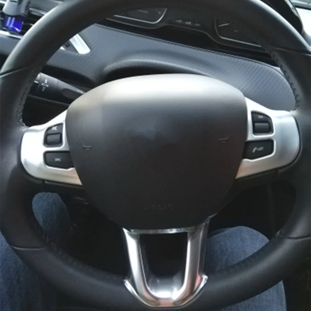 Наклейка на руль для Peugeot 308 Ii T9 2014 - 2018 чехол рулевого колеса автомобиля 308SW 308GT GTI