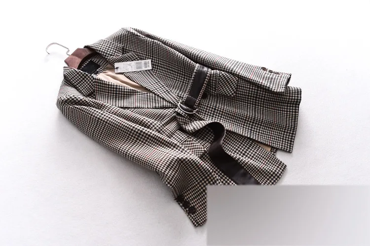 Jd96 осень новые продукты Ретро отложной Воротник Талия обнимает шикарный маленький костюм пальто