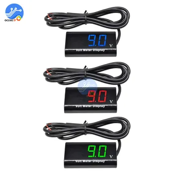 

DC 3-18V 0.56in Digital Voltmeter IPX6 Waterproof Voltage Tester 6V 12V 18V Red Green Blue LED Display for Auto Car Electric