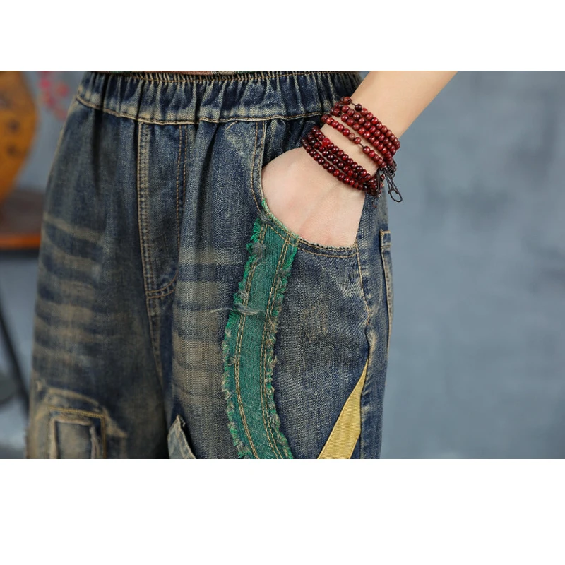 Max LuLu осенние модные корейские женские рваные джинсовые брюки женские полосатые рваные джинсы Винтажные эластичные шаровары большого размера