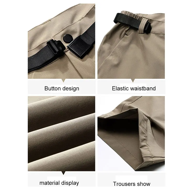 Outdoor Detachable Hiking Pants Men Women Summer Cycling Trousers Climbing Trekking Quick-Drying Waterproof Detachable Pants Hot