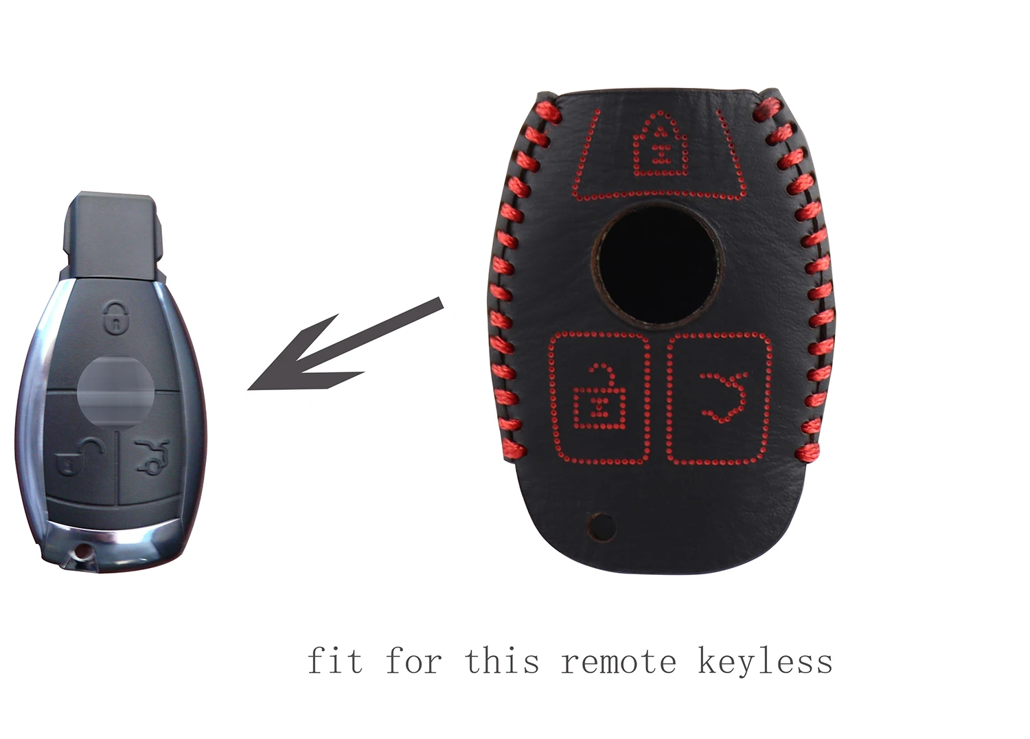 Чехол из натуральной кожи с дистанционным управлением без ключа для Mercedes-Benz 3
