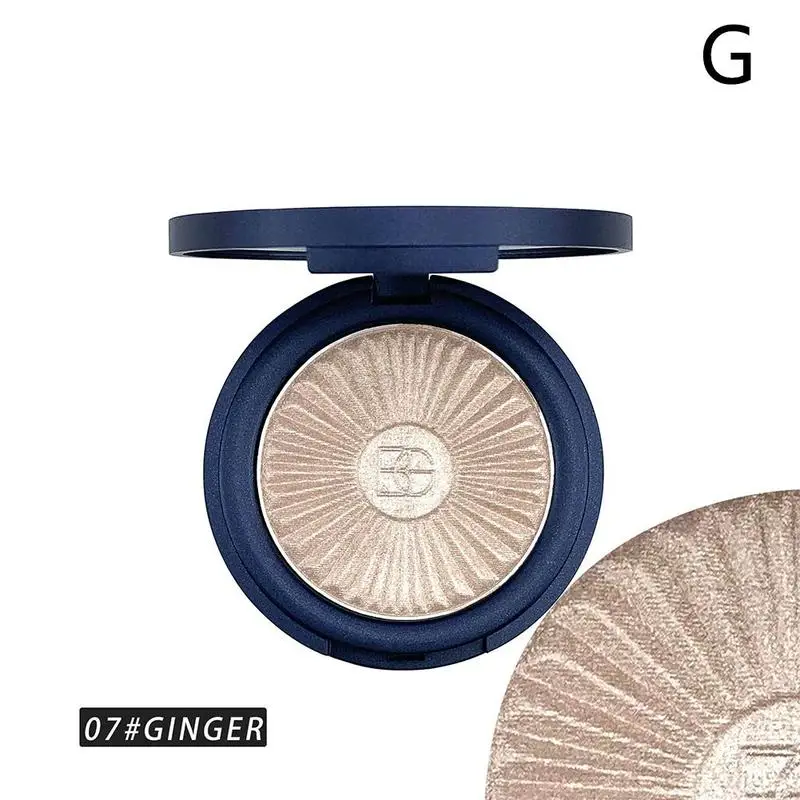 Beauty Glazed Monochrome Shimmer Highlighter Palette Face Contour Powder Base Highlight Cosmetic Long Lasting beauty makeup tool - Цвет: GINGER