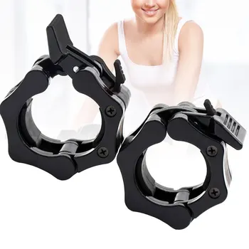 

Quick Release Weight Bar Plate Locks Clips Workout Weightlifting Fitness Accessories 2pcs Barbell Clamps