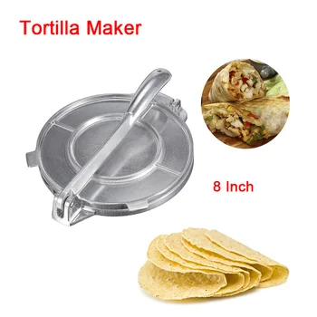 

Foldable Tortilla Maker Press Aluminum Home Kitchen Flour Corn Baking Press Maker DIY Pie Tools Bakeware Gadgets 20CM 8 Inch