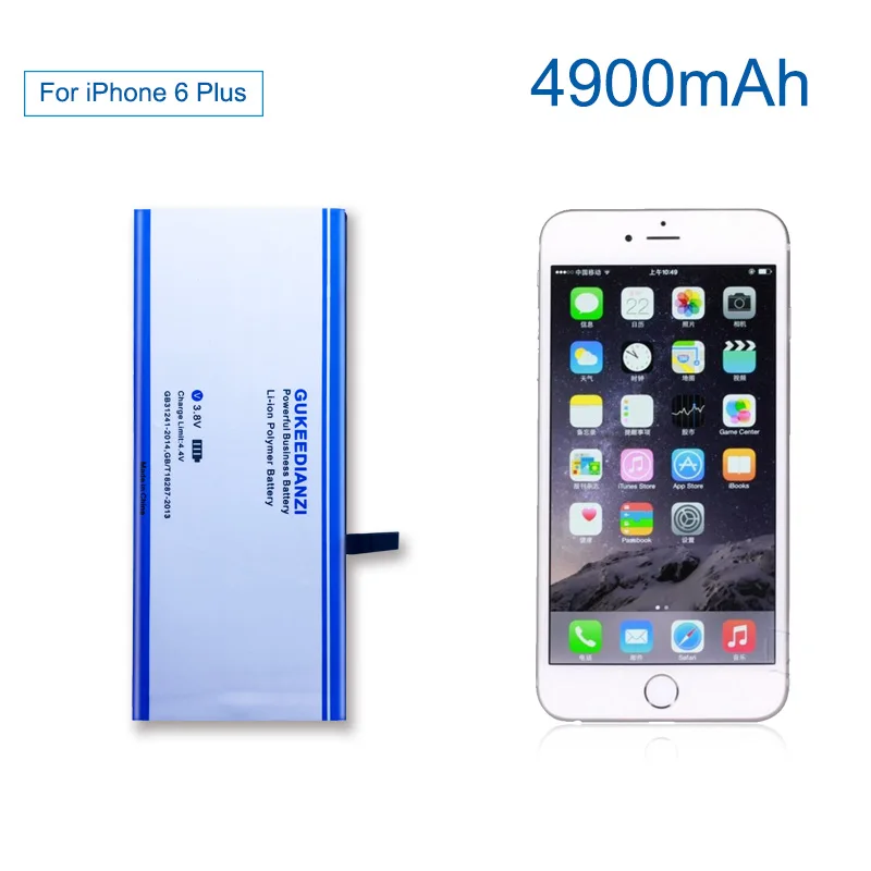 Аккумулятор gukeedianzi для iPhone 6 Plus, запасная батарея 4900 мАч для iPhone 6 Plus
