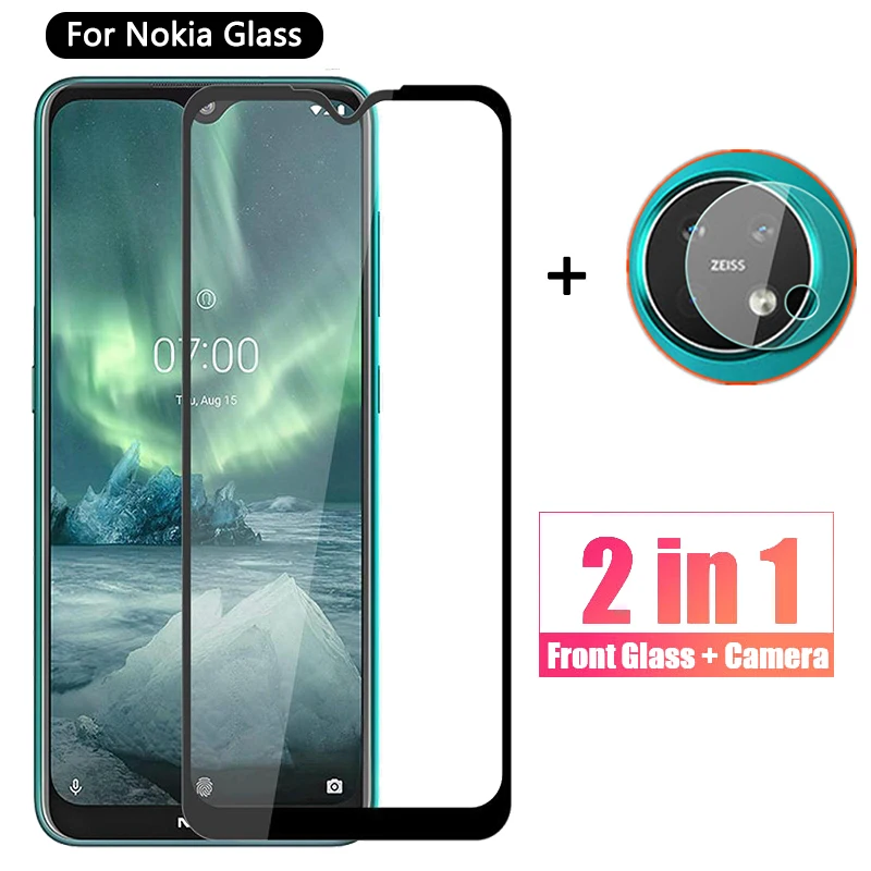 

2 in 1 Screen Protector Film for NOKIA 2.2 3.2 6.2 7.2 Camera Back Lens for nokia 2.2 3.2 6.2 7.2 Protective Tempered Glass Film