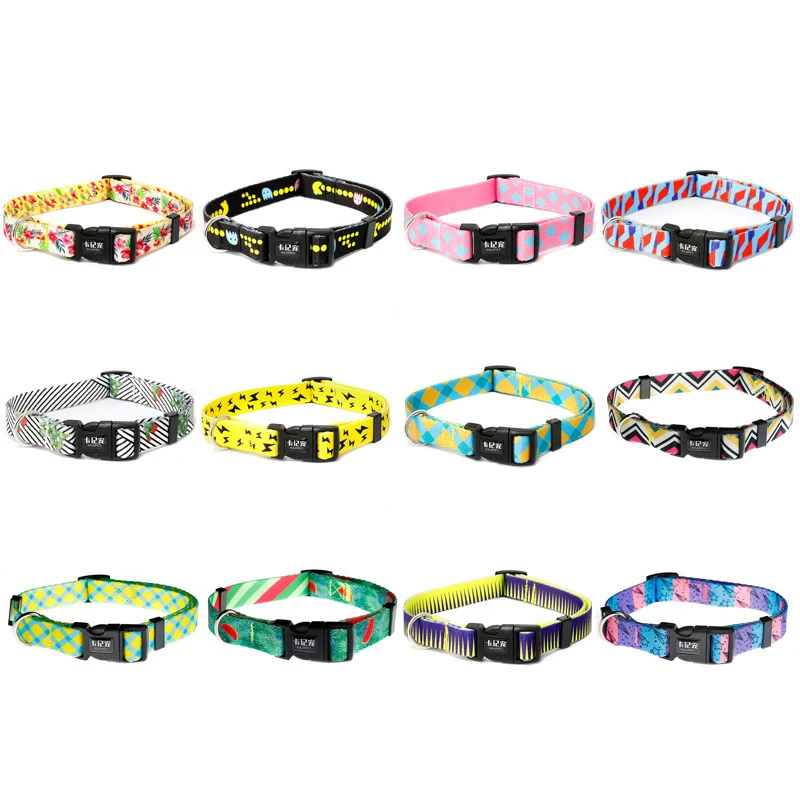 Collar perro con estampado, Collar de moda para perros pequeños, Collar de diseño Multicolor, proveedores de Dropship, el más vendido|Collares| - AliExpress