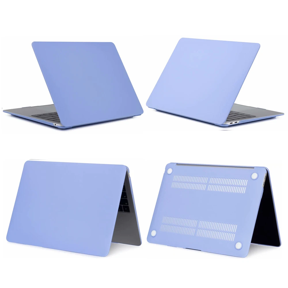 Чехол для ноутбука Apple MacBook Air Pro retina 11 12 13 15 Mac Book 13,3 15,4 дюймов Чехол с сенсорной панелью+ чехол для клавиатуры - Цвет: Matte Light Blue