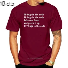 Yaz moda komik yazılım mühendisi 99 hatalar kod hediye mühendis için programcı T shirt erkekler serin kısa kollu pamuk