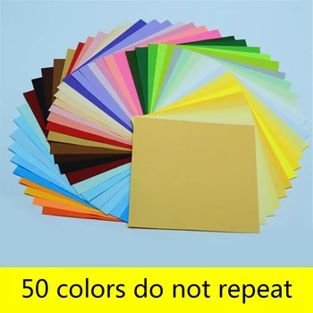 

50 Sheets DIY Kids Folded Craft Paper Square Mix Color Origami Paper Handmade Folding Paper Scrapbooking Decorative Craft
