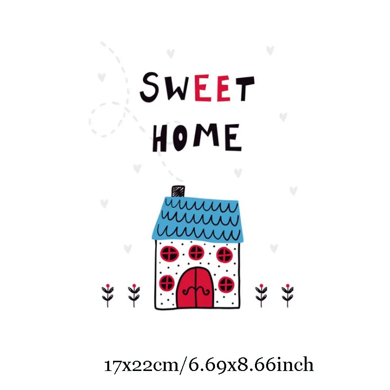 20 шт мультфильм милый дом печатных теплоотводящая Накладка для Одежда из железа