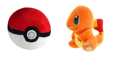 2 шт./компл. Аниме фигурки шар Charmander Brinquedos плюшевые мишки 12 и 14 см мягкие Животные Плюшевые прекрасный подарок, кукла детские игрушки