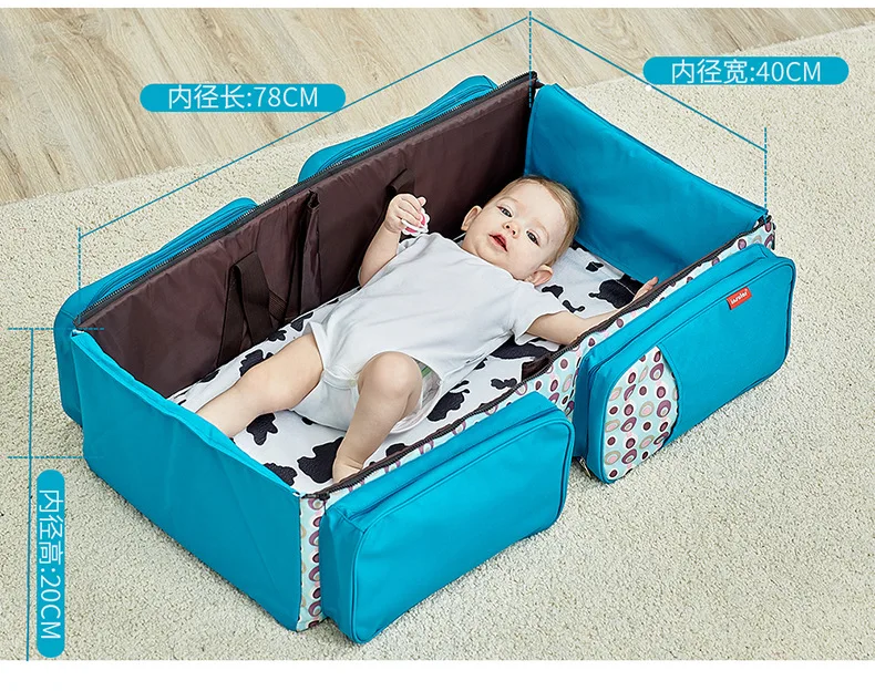 LOOZYKIT Многофункциональная портативная складная детская туристическая детская кроватка кровать два использования Мумия Упаковка Сумка для