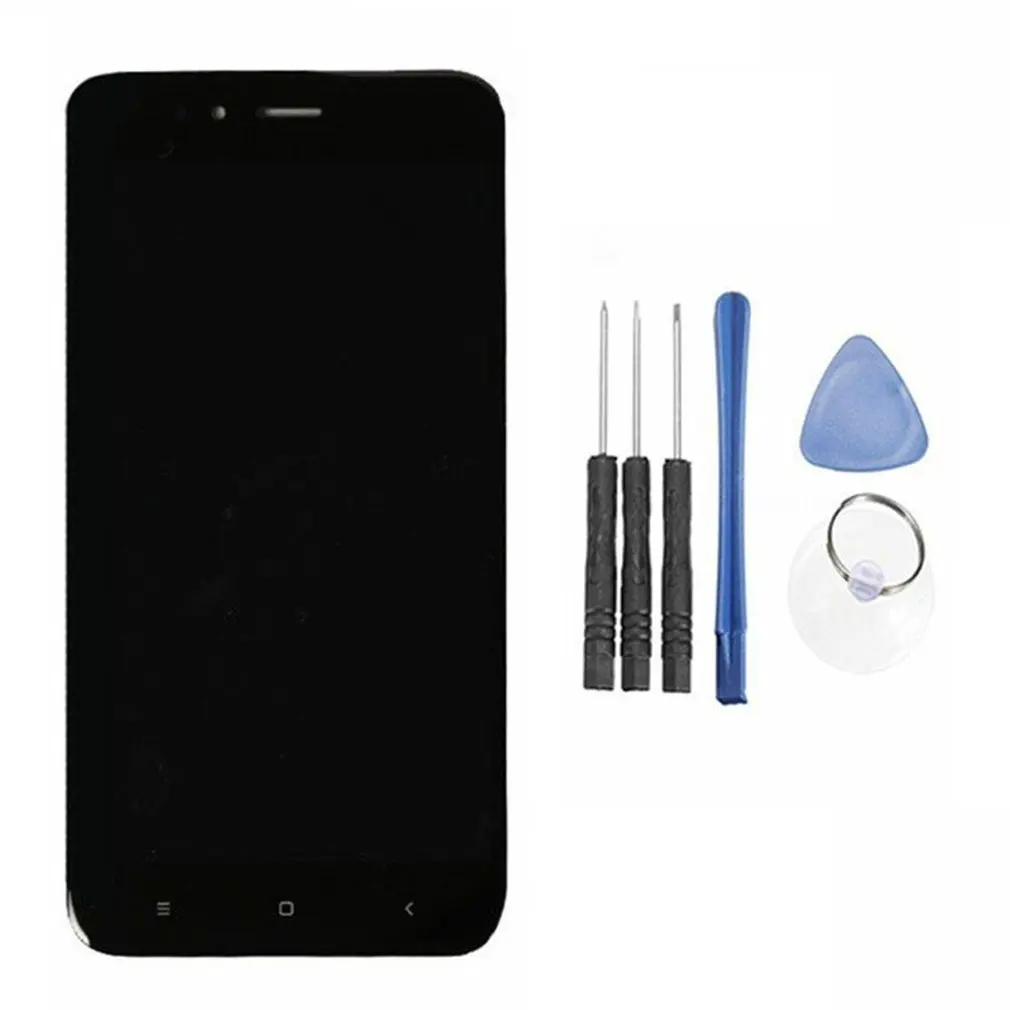 Для Xiaomi mi A1/mi 5X стекло ЖК-дисплей сенсорный экран монтажная панель оптическая рамка экран дигитайзер Запасная часть - Цвет: no frame black