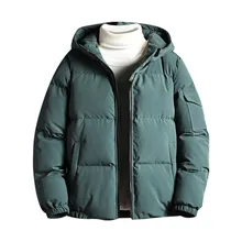 Новинка, мужские зимние куртки, парка для мужчин, Осень-зима, новинка, однотонный цвет, на каждый день, с вышивкой, теплое хлопковое пальто, куртки# NOCL3