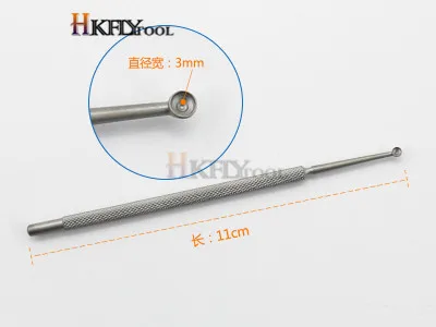 Stainless Steel L Двойной головкой из нержавеющей стали скребковые зубы титановый сплав Хирургические Инструменты инструменты шпатель tarsus Gland Curettage инструменты - Цвет: Stainless Steel L