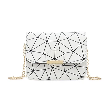 

Geometric Shoulder Bag Women Small Leather Chain Ladies Messenger Handbag