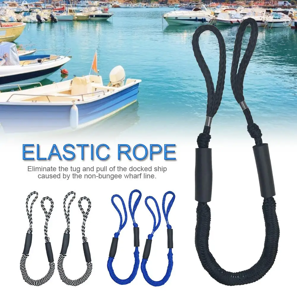 

2pcs 5 Feet Nylon Robust Mooring Rope Marine Boat Elastic Mooring Rope Anchor Anchoring Mooring For Camping Hiking Accessories