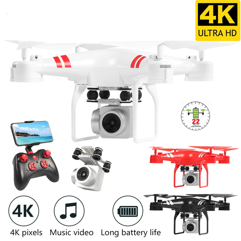 4K RC Дрон с поворотом на 110 ° широкоугольный HD камера wifi FPV Вертолет 20 мин Время