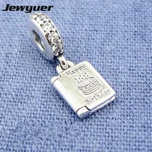 Стерлинговое Серебро-ювелирные изделия, плавающие карты на день рождения, подвески из серебра 925 пробы, подходят для ожерелья, браслетов, Кулонов, сделай сам, хорошее ювелирное изделие DA162