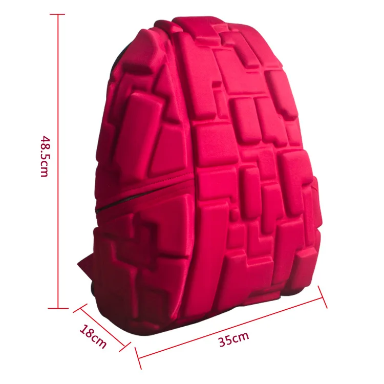 

Travel Schoolbag Eva Computer Backpack Tortoise Shell Geometry Square Anti-Theft Multi-functional 19-Inch Backpack
