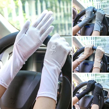 

2020 New Women Lace Sunscreen Gloves Summer Spring Female Stretch Gloves Anti-UV Resistant Driving Glove Breathable Guantes